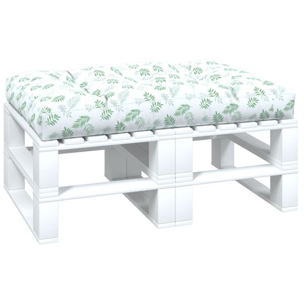 vidaXL Poduszka na paletę, wz&oacute;r w liście, 120x80x12 cm, tkanina