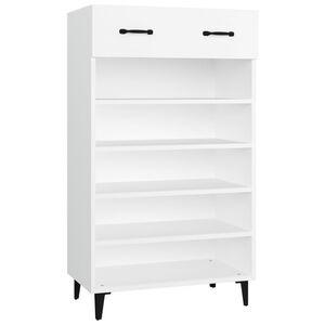 vidaXL Szafka na buty, biała, 60x35x105 cm, materiał drewnopochodny