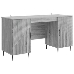 vidaXL Biurko Szary Sonoma 142,5 x 50 x 75 cm Drewno inżynieryjne