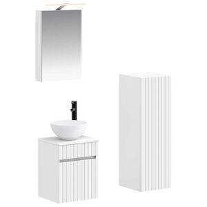vidaXL Zestaw mebli łazienkowych 4 pcs Biały
