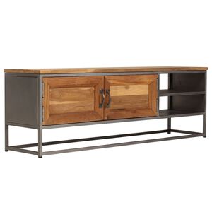 vidaXL Szafka TV, drewno tekowe z recyklingu i stal, 120 x 30 x 40 cm