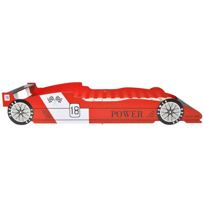 vidaXL Łóżko dziecięce w kształcie samochodu, 90x200 cm, czerwone