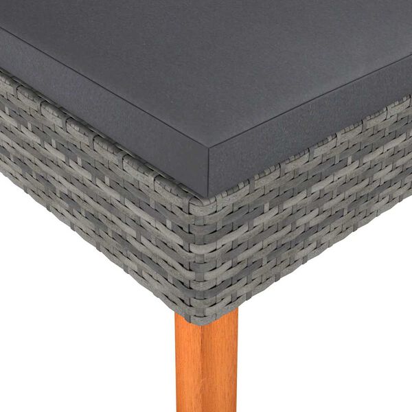 vidaXL Podn&oacute;żek, polirattan i lite drewno eukaliptusowe