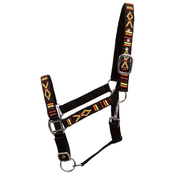 vidaXL Zestaw 2 kantar&oacute;w, nylon, rozmiar Pony, czarny