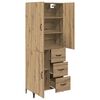 vidaXL Highboard z szufladą Dąb rzemieślniczy 69,5 x 34 x 180 cm