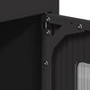 vidaXL Szafka, czarna, 68x39x123 cm, stal