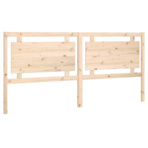 vidaXL Wezgłowie ł&oacute;żka, 205,5x4x100 cm, lite drewno sosnowe