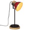 vidaXL Lampa stołowa, 25 W, postarzany czerwony, 17x17x50 cm, E27