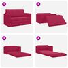 vidaXL Sofa Bed 110cm Czerwone wino Aksamit