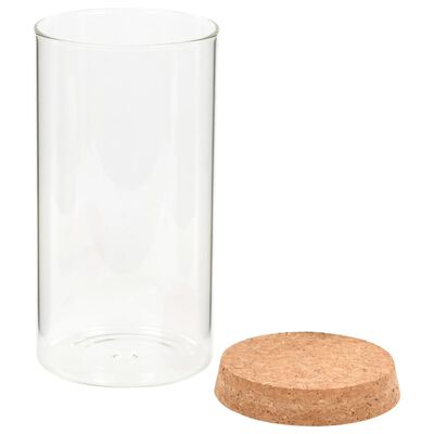vidaXL Szklane słoje z korkową pokrywką, 6 szt., 1100 ml