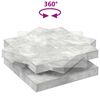 vidaXL Stolik kawowy obrotowy 360 stopni Betonowy szary 90x90x34,5 cm