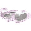 vidaXL Zestaw Sof na Ogr&oacute;d z poduszką 8 pcs Czarny polirattan