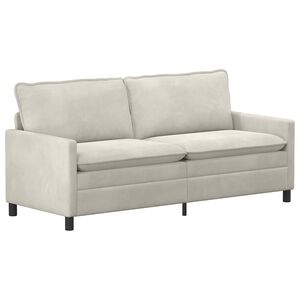 vidaXL Sofa kremowy 196 x 81 x 87,5 cm Welur
