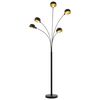 vidaXL Lampa stojąca, 200 cm, 5 x E14, czarno-złota