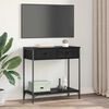 vidaXL Konsola Czarny Dąb 75 x 34,5 x 75 cm Materiał drewnopochodny