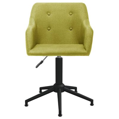 vidaXL Obrotowe krzesła stołowe, 2 szt., zielone, obite tkaniną