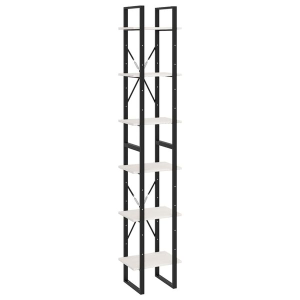 vidaXL Wysoki regał, biały, 40x30x210 cm, lite drewno sosnowe