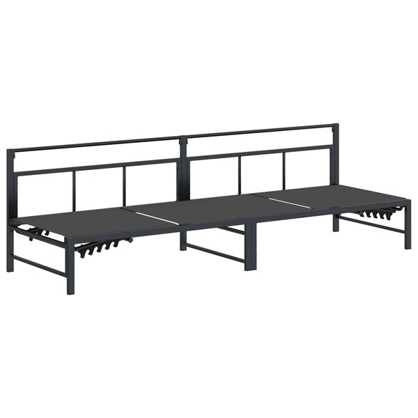 vidaXL Leżak Czarny 200 x 62 x 59,5 cm Textilene