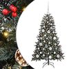vidaXL Sztuczna choinka z podstawą Zielony 120 cm PVC, plastik i stal
