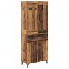 vidaXL Highboard z szufladą 2 pcs Stare drewno Materiał drewnopochodny