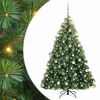 vidaXL Sztuczna choinka z 300 diodami LED Zielony 180 cm PE i PVC