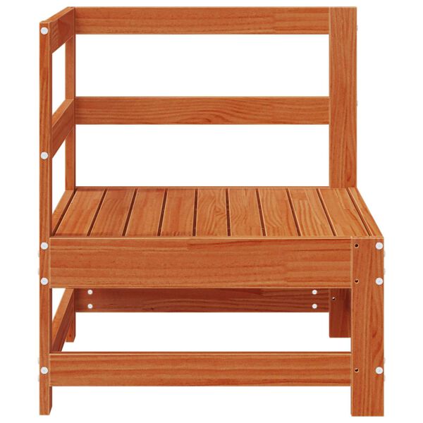 vidaXL Sofa narożna do ogrodu Lite drewno sosnowe Woskowy Brąz