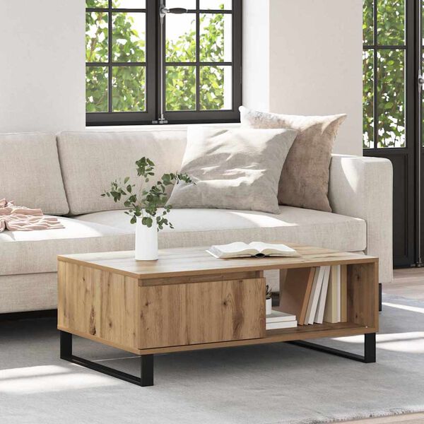 vidaXL Stolik kawowy Dąb rzemieślniczy 90 x 60 x 35 cm