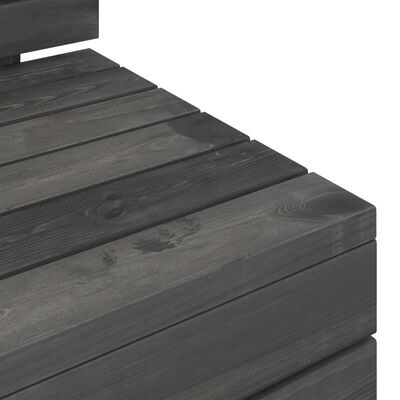 vidaXL 6-cz. zestaw wypoczynkowy z palet, drewno sosnowe, ciemnoszary