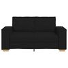vidaXL Sofa 2-osobowa Czarna 120 cm Tkanina