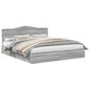 vidaXL Ramka ł&oacute;żka Szary Sonoma 200 x 200 cm Lite drewno sosnowe