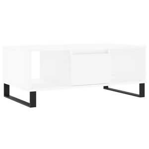 vidaXL Stolik kawowy, biały 90x50x36,5 cm, materiał drewnopochodny