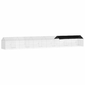 vidaXL Klatka dla kr&oacute;lika Srebrny 600 x 78 x 78 cm Stal Galwanizowana