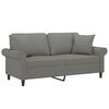 vidaXL 2-osobowa sofa wypoczynkowa z poduszkami, ciemnoszara, 140 cm