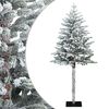 vidaXL Sztuczna choinka z zawiasami 120 cm PVC i Metal Zielono-biały