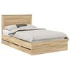 vidaXL Ramka ł&oacute;żka Dąb Sonoma 135 x 190 cm Drewno inżynieryjne