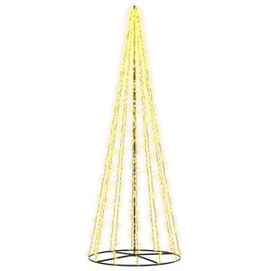 vidaXL Choinka świąteczna LED 385 cm 2460 LED Ciepła biel Stal Czarny