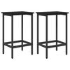 vidaXL Stołek barowy 2 pcs Czarny dąb 40 x 32 x 74 cm