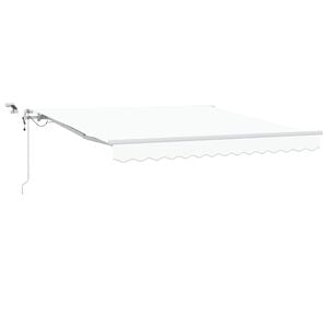vidaXL Markiza wysuwana Biały 350 x 250 cm Poliester