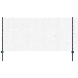 vidaXL Ogrodzenie z słupkiem Zielony 1,2 x 10 m Stal i PVC