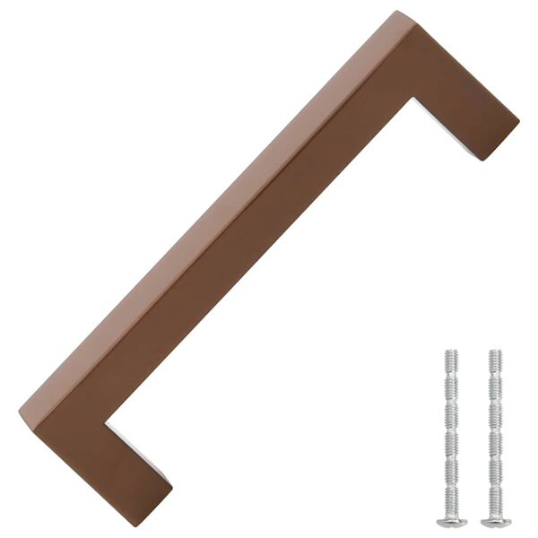 vidaXL Uchwyty do szafek, 10 szt., brąz, 128 mm, stal nierdzewna
