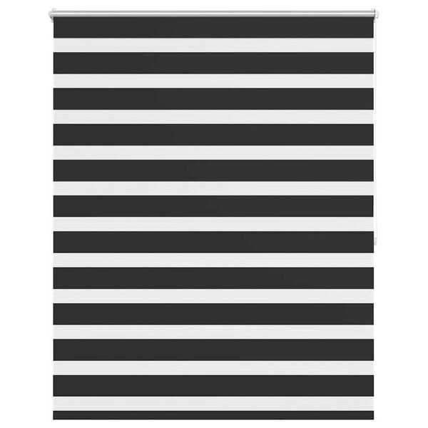 vidaXL Roleta Zebra 140,9x175 cm Szerokość materiału 136,7 cm czarna