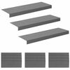 vidaXL Nakładki na schody 15 szt. 65 x 21 x 4 cm jasnoszary Poliester