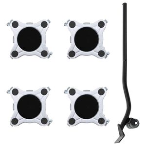 vidaXL Rolki meblowe 4 szt. z podnośnikiem 15,5x15,5x5,5 cm Stal 1000 kg