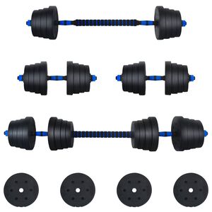 vidaXL Zestaw hantli 2 w 1 40kg Czarny i niebieski