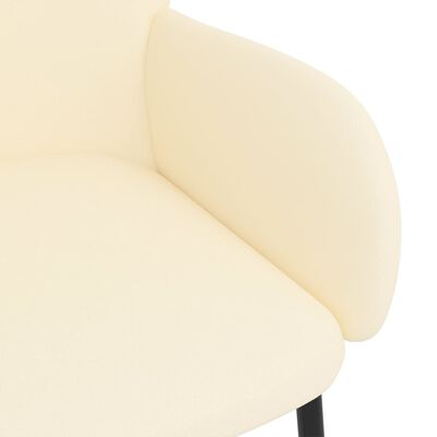 vidaXL Krzesła stołowe, 2 szt., kremowe, obite sztuczną skórą