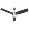 vidaXL Wentylator sufitowy z lampą i pilotem, 108 cm, ciemnobrązowy