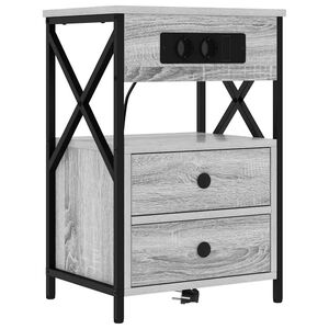 vidaXL Szafka Nocna Szary Sonoma 40 x 31 x 60 cm Drewno inżynieryjne