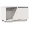 vidaXL Szafka pod telewizor, biała, 74x35x44 cm, lite drewno sosnowe