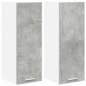 vidaXL Szafka wisząca 2 pcs Betonowa szarość i biel 30 x 31 x 80 cm