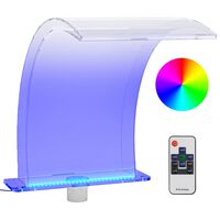 vidaXL Fontanna basenowa z LED RGB i przyłączami, akryl, 50 cm